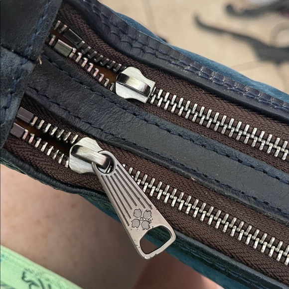 Patricia Nash Camila Nubuck Leather Hobo Bag Midnight Blue - Picture 5 of 10